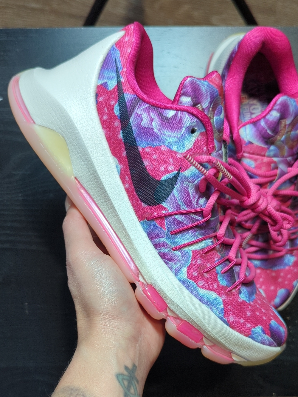Nike KD 8 Aunt Pearl (Pink/Purple) - Men's 7/Women's 8.5 (Cancer Awareness)